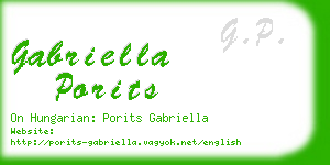 gabriella porits business card